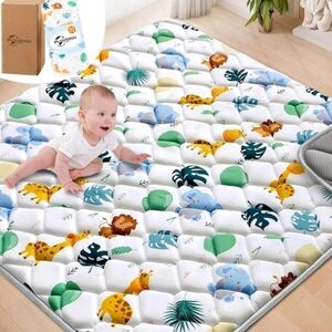 Colorful Animal Print Baby Play Mat Pluushuu. (Plush) 43x43.